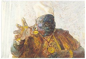 Queen Mother, pastel on canvas by Lonnie Powell