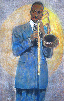 Lonnie Powell, "Acknowledgement," pastel drawing